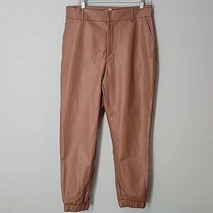 BAR III Leather Jogger Pants